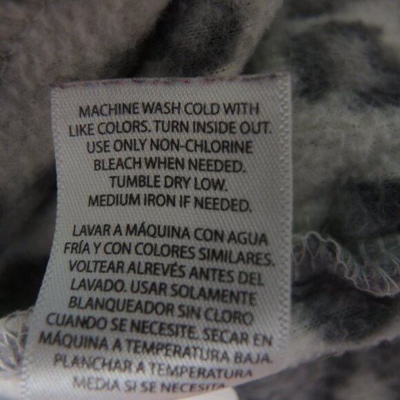 4/$25 Girl Bundle 2 Fleece 1/4 Zip Jackets Gray Leopard Large Colorful Dots Sz M - Picture 11 of 12